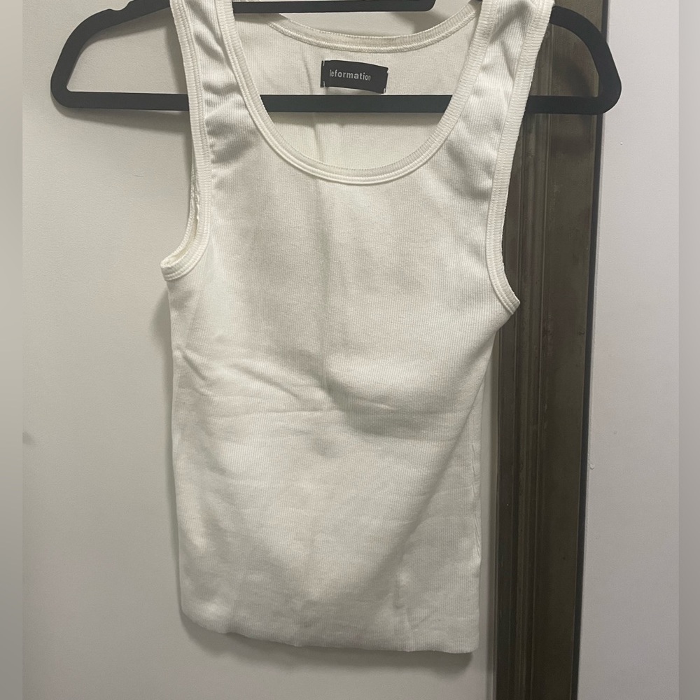 Reformation ribbed white tan
